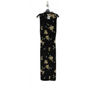 Garment City California Y2K Black Maxi Dress with Yellow Floral Print Size 18W